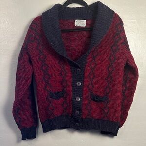 Vintage Pendleton Cardigan Sweater Womens. Size Medium 100% Wool